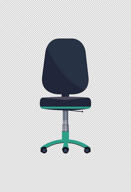 PSD moderne svingbar kontorstol i flat design