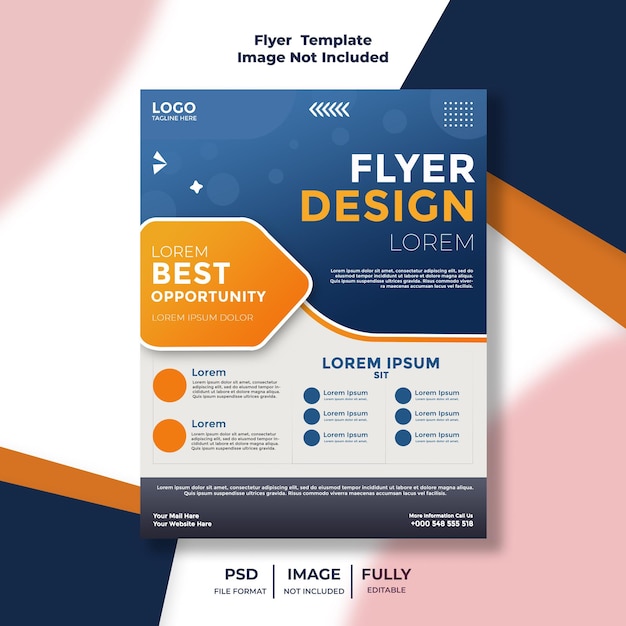 PSD moderne virksomheds flyer design