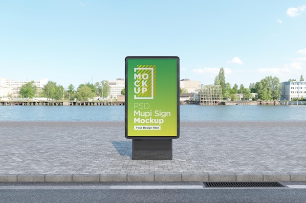 PSD mufi skilt mockup design