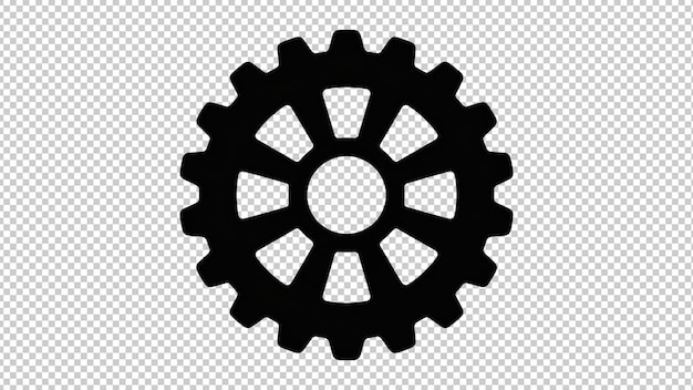 PSD musta hammaspyöräsymboli