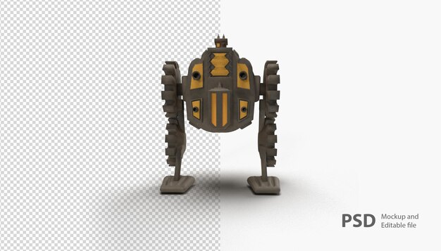 PSD nærbilde av robotmaskin isolert