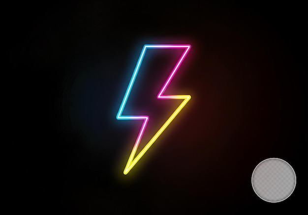 PSD neon salamavalon kuvake