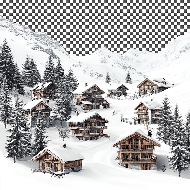 PSD nice courchevel francja odizolowana na przezroczystym tle