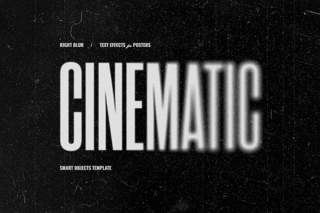 PSD noir-filmatisk teksteffekt