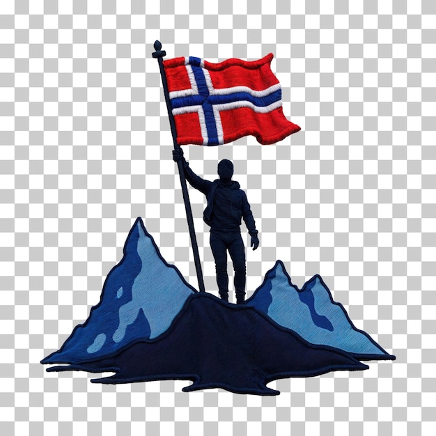 PSD norges flagga broderad patch