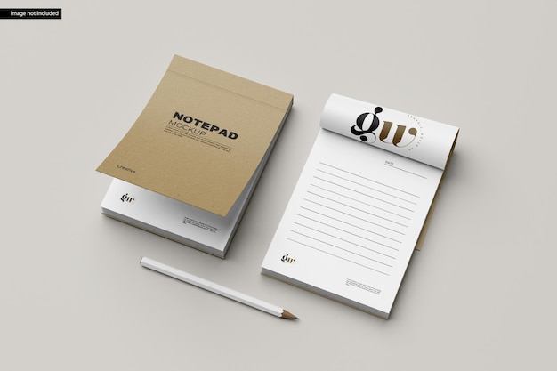 PSD notesblok mockup