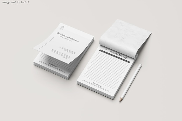 PSD notesblok mockup
