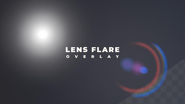 PSD optisk lens flare ring overlay psd transparent 3d-render