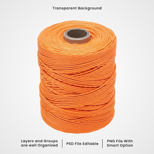 PSD orange garnrulle mockup