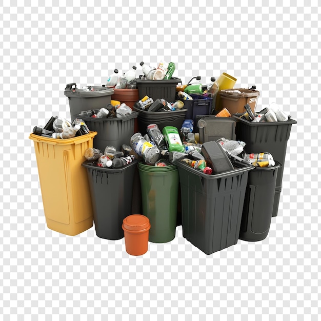 PSD overfylte resirkuleringsbeholdere
