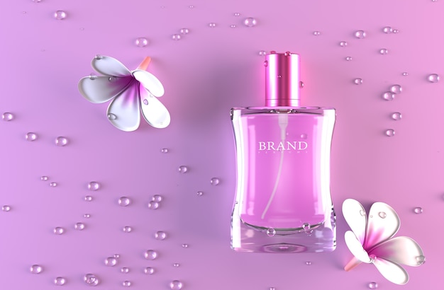 PSD parfymförpackning 3d render mockup