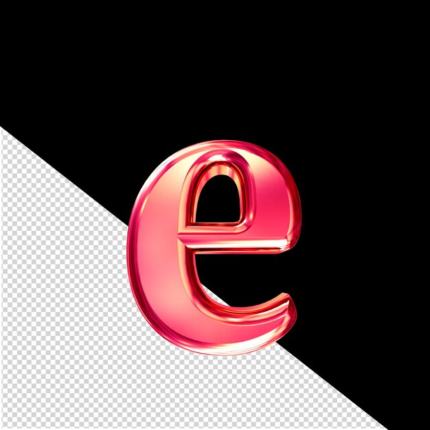 PSD 색 3d 기호와 색 글자 e