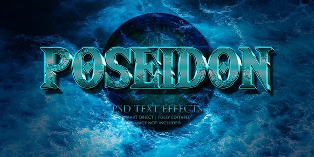 PSD poseidon text effect