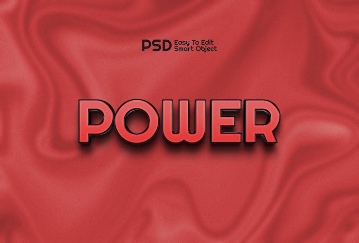 PSD power 3d redigerbar teksteffekt
