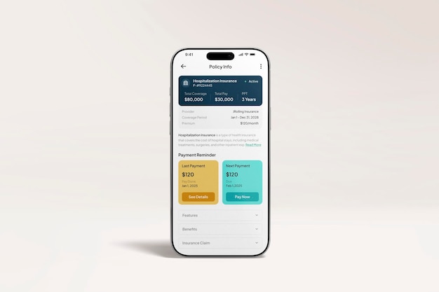 PSD premium telefonskjerm-mockup.