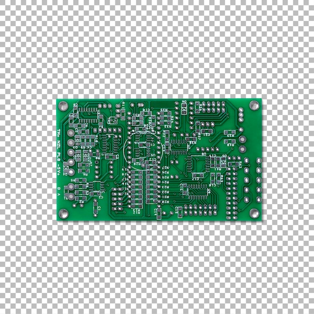 PSD 인쇄 회로 보드 (pcb) 는 회로 조립 및 기능에 대한 복잡한 전자 경로와 구성 요소를 보여줍니다.