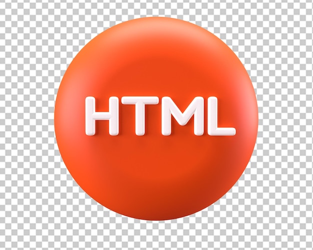 PSD значок языка программирования html 3d визуализация