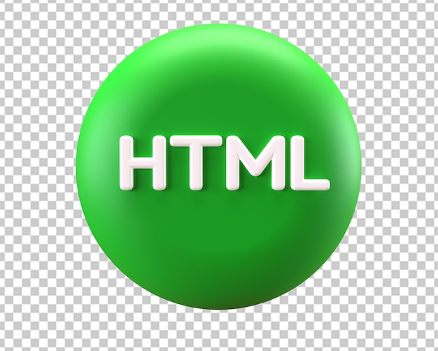 PSD значок языка программирования html 3d визуализация