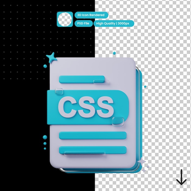 PSD psd 3d illustration af css-format