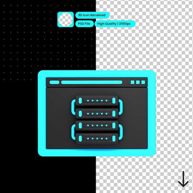 PSD psd 3d illustration av webbhotell