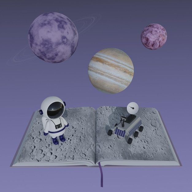 PSD psd astronomi koncept 3d render illustration