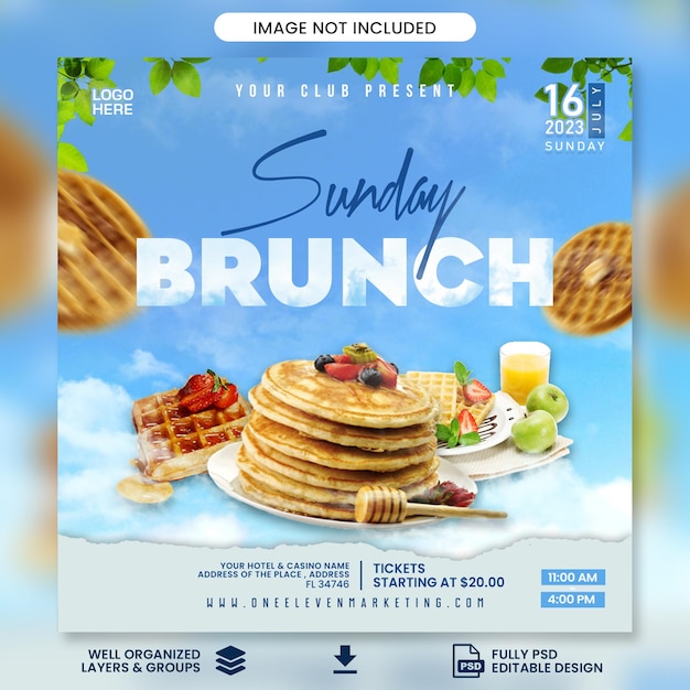 PSD psd brunch sociala medier mall