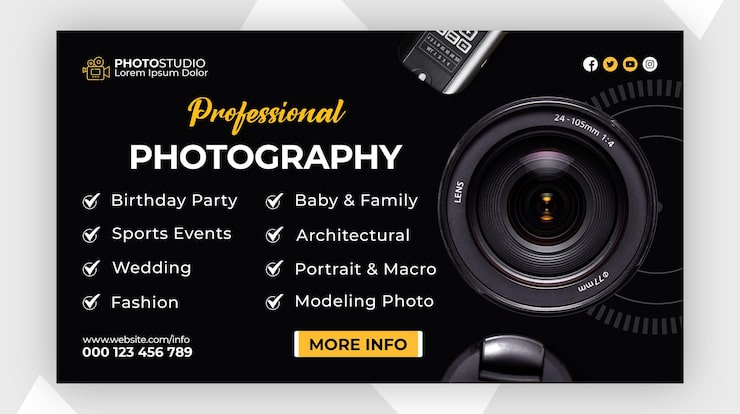 PSD psd landingsside fotograferingsverksted mal