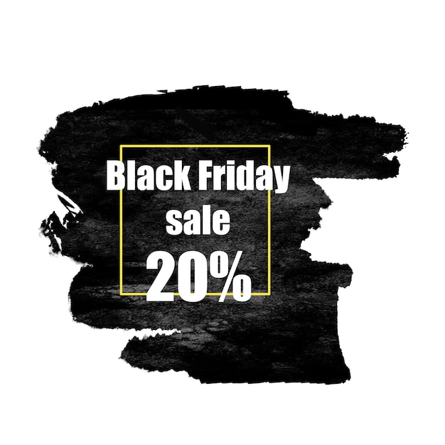 PSD psd-mall med penseldrag för black friday-rea
