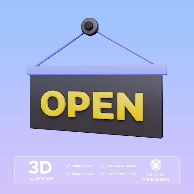 PSD psd open board 3d-illustratie