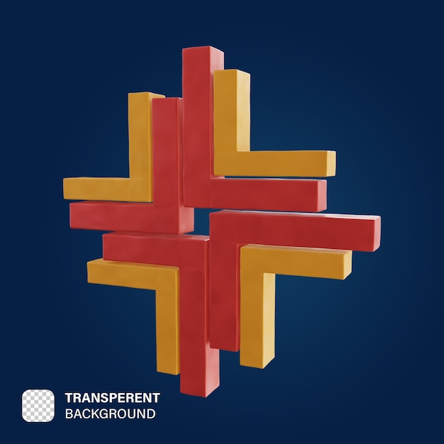PSD psd polygon ler 3d ikon gengivelse