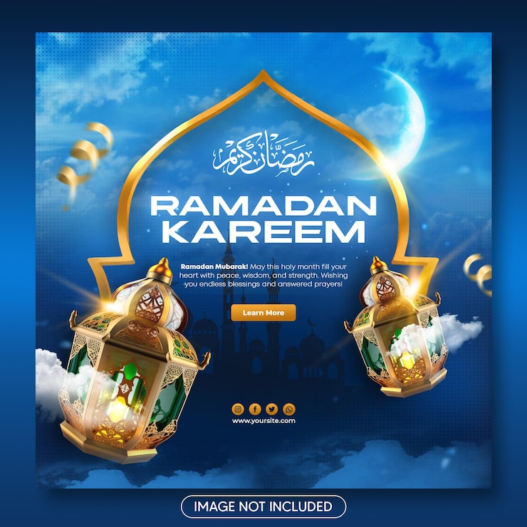 PSD psd ramadan kareem mubarak sociale medier flyer skabelon eller web banner