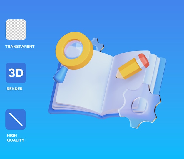 PSD psd studering 3d-illustrasjon