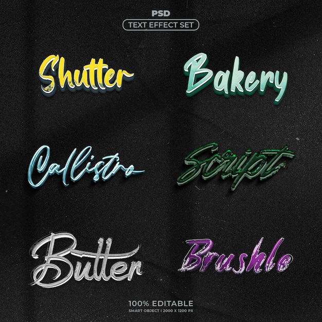 PSD psd 文字效果集