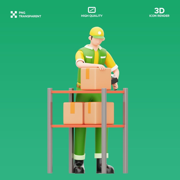 PSD psd toldklarering 3d-illustration