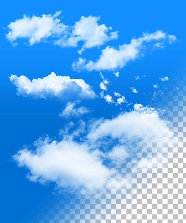 PSD psd transparante png-cloud 3d-render