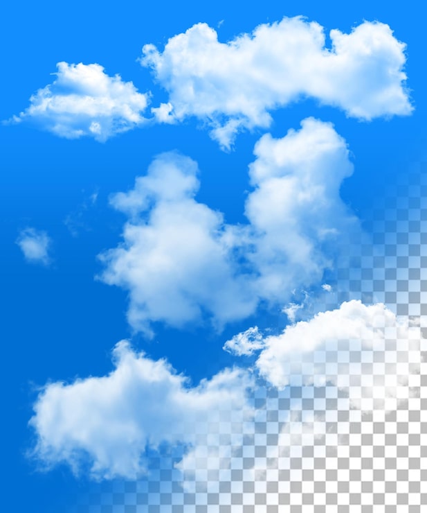 PSD psd transparante png-cloud 3d-render