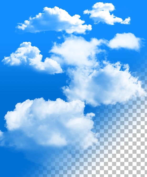 PSD psd transparante png-cloud 3d-render