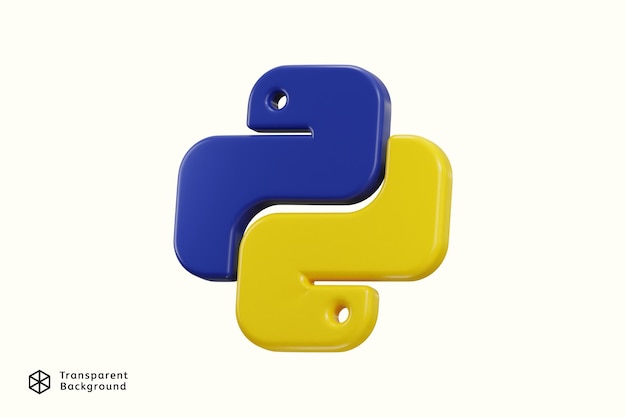 PSD python teken 3d rendering vector illustratie