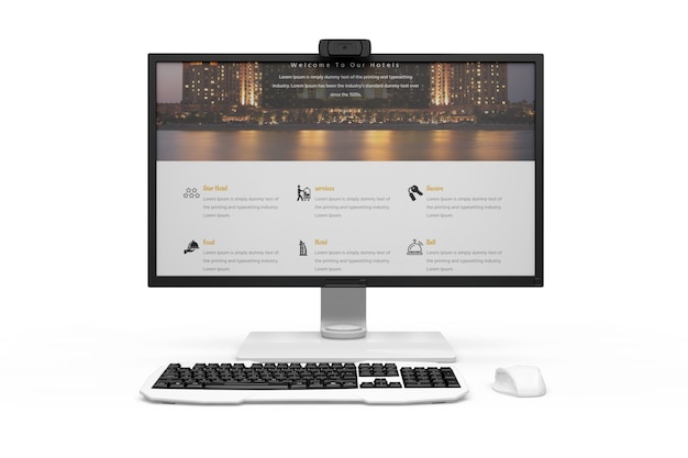 PSD realistisk computerdesign