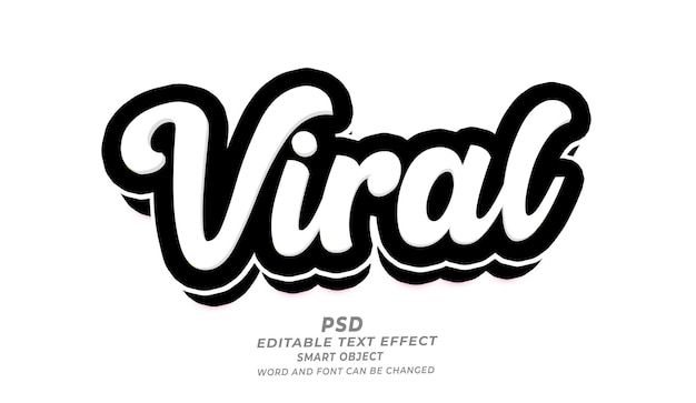 PSD redigerbar viruseffekt for 3d-tekst i psd