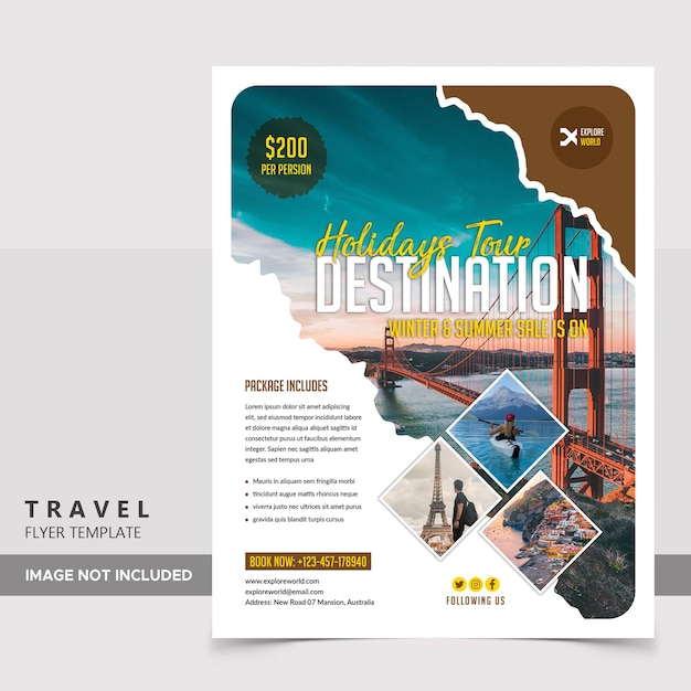 PSD reiseflyer