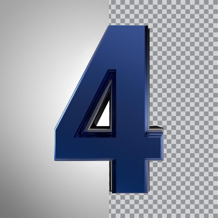 PSD renderowanie 3d numerów