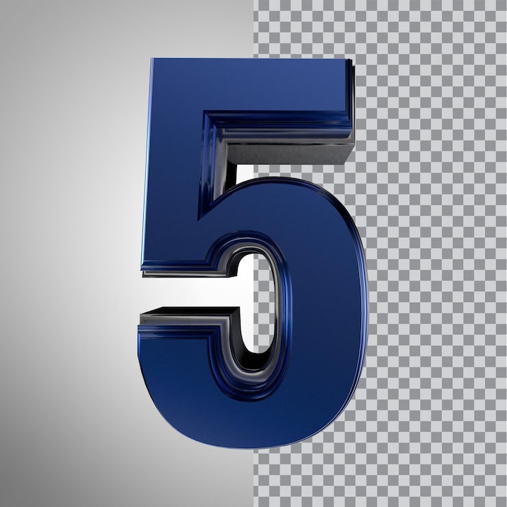 PSD renderowanie 3d numerów