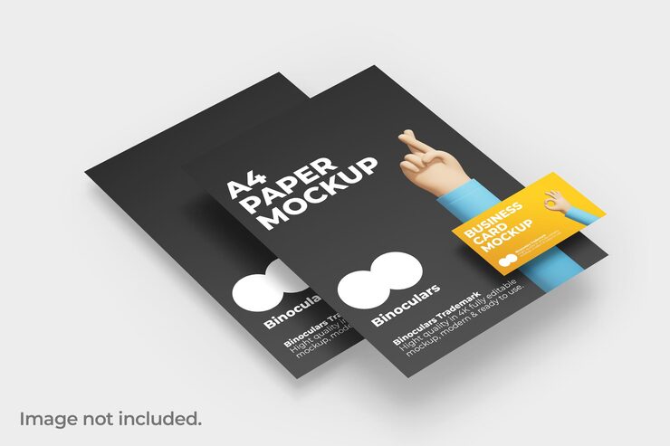 PSD rent moderne tosidet visitkort identitets mockup
