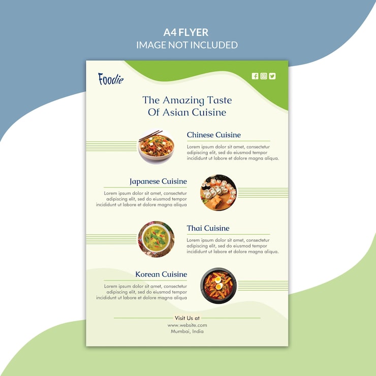 PSD restaurant a4 flyer sjabloon 02
