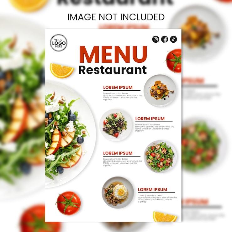 PSD restaurant menu design