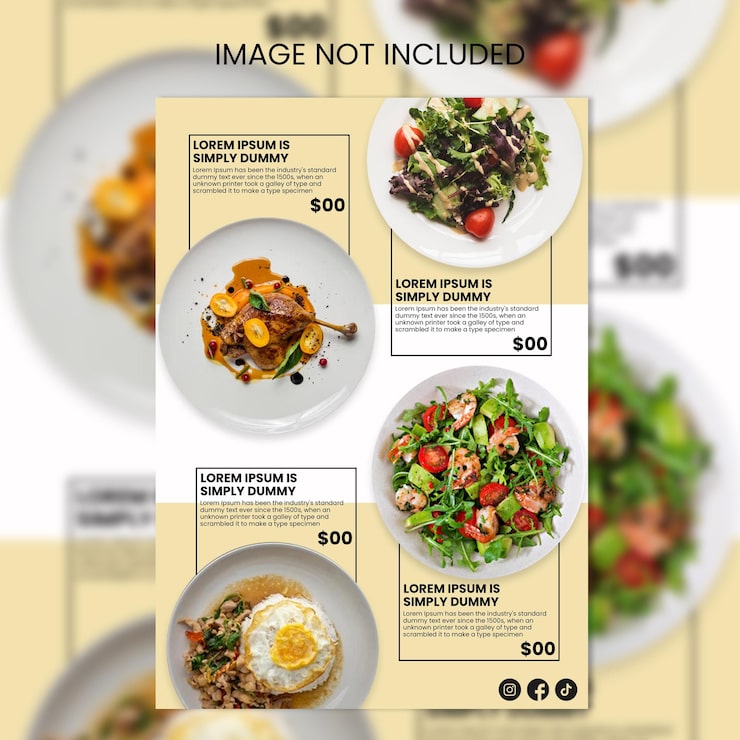 PSD restaurant menu flyer
