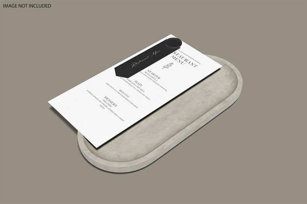 PSD restoran menüsü mockup