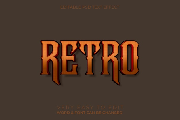 PSD retro 3d-teksteffect