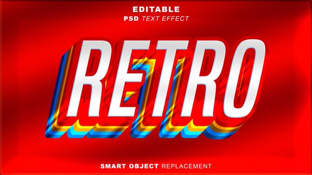 PSD retro psd-teksteffect
